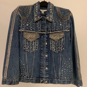 BRAND NEW Alice + Olivia Denim Jacket, Size Small